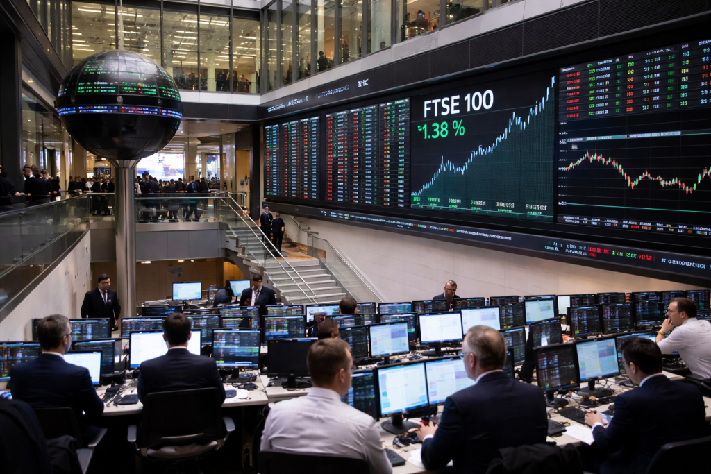 FTSE 100 Index futures enter correction as top UK shares plunge